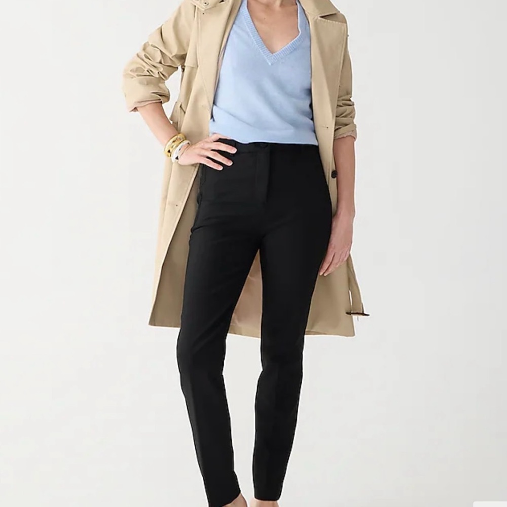 NWT J.Crew Tall Cameron Slim Crop Pant in four-season stretch Navy sz 4